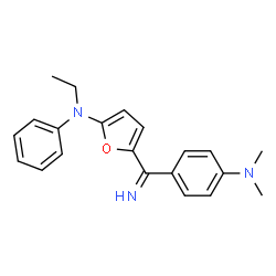 2-Furanamine,5-[[p-(dimethylamino)phenyl]formimidoyl]-N-ethyl-N-phenyl- (8CI) structure