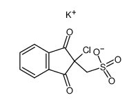 Kalium-(2-chlor-1,3-dioxo-indan-2-yl)-methansulfonat Structure