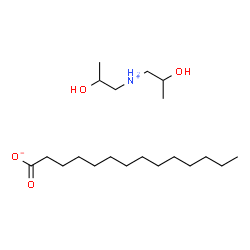 bis(2-hydroxypropyl)ammonium myristate Structure