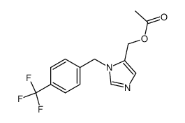 [1-(4-trifluoromethylbenzyl)-1H-5-imidazolyl]methyl acetate结构式