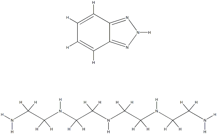 N-(2-aminoethyl)-N'-[2-[(2-aminoethyl)amino]ethyl]etane-1,2-diamine, compound with 1H-benzotriazole结构式