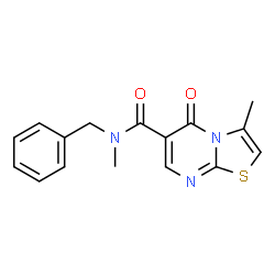 N-benzyl-N,3-dimethyl-5-oxo-5H-thiazolo[3,2-a]pyrimidine-6-carboxamide Structure