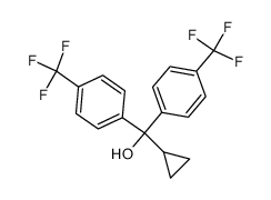 cyclopropyl[bis(4-trifluoromethylphenyl)]methanol Structure