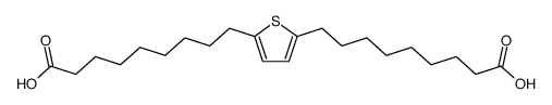 2,5-bis-(8-carboxy-octyl)-thiophene Structure