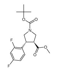 1-tert-butyl 3-methyl (3S,4R)-4-(2,4-difluorophenyl)pyrrolidine-1,3-dicarboxylate Structure