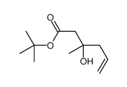 tert-butyl 3-hydroxy-3-methylhex-5-enoate结构式