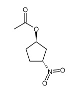 (1R,3R)-3-nitrocyclopentyl acetate结构式