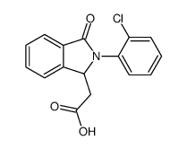 2-[2-(2-chlorophenyl)-3-oxo-1H-isoindol-1-yl]acetic acid Structure