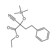 2-Cyano-4-phenyl-2-trimethylsilanyloxy-butyric acid ethyl ester Structure