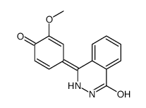 4-(3-methoxy-4-oxocyclohexa-2,5-dien-1-ylidene)-2,3-dihydrophthalazin-1-one结构式