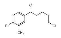 1-(4-BROMO-3-METHYLPHENYL)-5-CHLORO-1-OXOPENTANE Structure