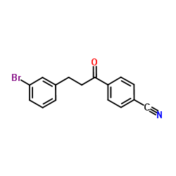 4-[3-(3-Bromophenyl)propanoyl]benzonitrile Structure