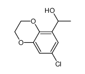 1-(6-chloro-2,3-dihydrobenzo[b][1,4]dioxin-8-yl)ethanol结构式