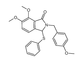 6,7-dimethoxy-2-(4-methoxybenzyl)-3-(phenylthio)isoindolin-1-one Structure