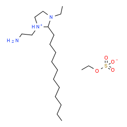 1-(2-aminoethyl)-3-ethyl-4,5-dihydro-2-undecyl-1H-imidazolium ethyl sulphate结构式