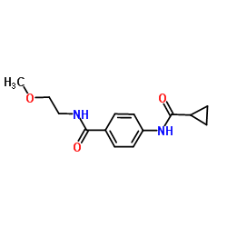 4-[(Cyclopropylcarbonyl)amino]-N-(2-methoxyethyl)benzamide结构式