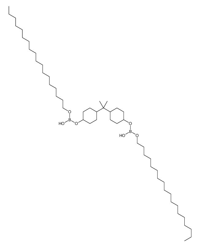 2,2-Bis[4-(octadecyloxyhydroxyboryloxy)cyclohexyl]propane结构式