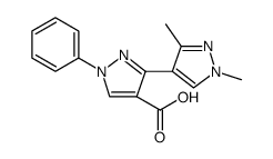 [3,4'-Bi-1H-pyrazole]-4-carboxylic acid, 1',3'-dimethyl-1-phenyl Structure