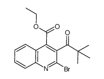 ethyl 2-bromo-3-pivaloylquinoline-4-carboxylate结构式