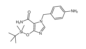 3-(4-aminobenzyl)-5-(tert-butyldimethylsilanyloxy)-3H-imidazole-4-carboxamide Structure