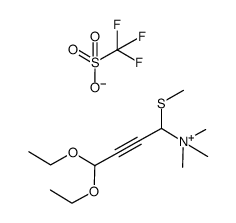 trimethyl-N-(1-methylsulfanyl-1-(3,3-diethoxy)propynyl)methylammonium trifluoromethanesulfonate结构式