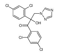 1,2-bis(2,4-dichlorophenyl)-2-hydroxy-3-(1,2,4-triazol-1-yl)propan-1-one结构式