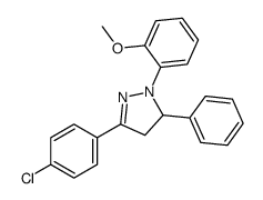 5-(4-chlorophenyl)-2-(2-methoxyphenyl)-3-phenyl-3,4-dihydropyrazole Structure