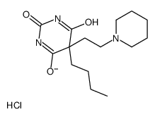 5-butyl-5-[2-(3,4,5,6-tetrahydro-2H-pyridin-1-yl)ethyl]-1,3-diazinane-2,4,6-trione chloride structure