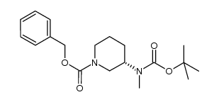 (S)-benzyl 3-(tert-butoxycarbonyl(methyl)amino)piperidine-1-carboxylate Structure