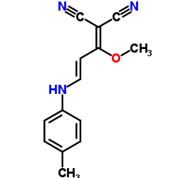 {(2E)-1-Methoxy-3-[(4-methylphenyl)amino]-2-propen-1-ylidene}malononitrile Structure