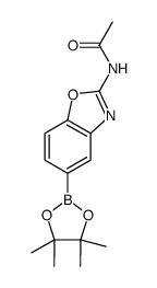 N-(5-(4,4,5,5-tetramethyl-1,3,2-dioxaborolan-2-yl)benzo[d]oxazol-2-yl)acetamide Structure