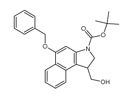 5-(benzyloxy)-3-(tert-butyloxycarbonyl)-1-(hydroxymethyl)-1,2-dihydro-3H-benz[e]indole结构式