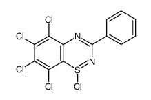 1,5,6,7,8-pentachloro-3-phenyl-1,2,4-benzothiadiazine Structure