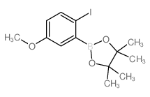 2-(2-Iodo-5-methoxyphenyl)-4,4,5,5-tetramethyl-1,3,2-dioxaborolane structure