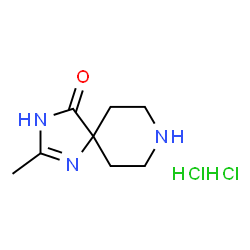 2-Methyl-1,3,8-triazaspiro[4.5]dec-1-en-4-one dihydrochloride结构式