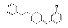 (3-chlorophenyl)-(1-phenethylpiperidin-4-ylidene)amine结构式