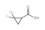 2-CHLORO-2-FLUOROCYCLOPROPANECARBOXYLIC ACID structure