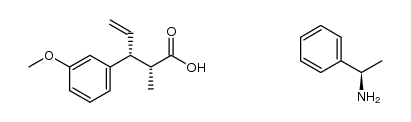 (2R,3R)-3-(3-methoxyphenyl)-2-methylpent-4-enoic acid (R)-1-phenylethylamine salt结构式