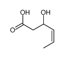 3-hydroxyhex-4-enoic acid Structure