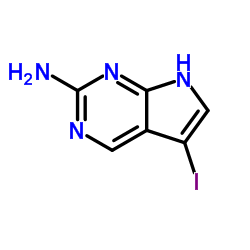 5-Iodo-7H-pyrrolo[2,3-d]pyrimidin-2-amine structure