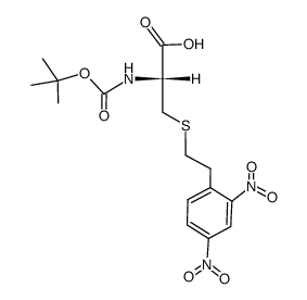 Nα-tert-butyloxycarbonyl-S-2-(2,4-dinitrophenyl)ethyl-L-cysteine Structure