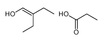 2-ethylbut-1-en-1-ol,propanoic acid structure