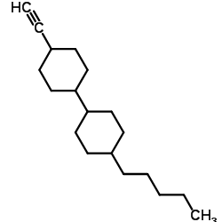 4-Ethynyl-4'-pentyl-1,1'-bi(cyclohexyl) Structure