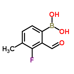 (3-Fluoro-2-formyl-4-methylphenyl)boronic acid Structure