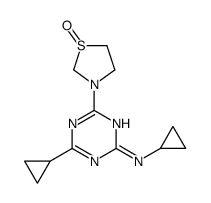 N,4-dicyclopropyl-6-(1-oxo-1,3-thiazolidin-3-yl)-1,3,5-triazin-2-amine结构式