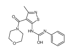 1-[3-methyl-4-(morpholine-4-carbonyl)-1,2-thiazol-5-yl]-3-phenylurea结构式