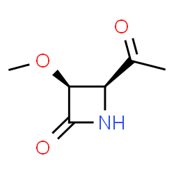 2-Azetidinone, 4-acetyl-3-methoxy-, (3S-cis)- (9CI) structure