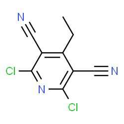 2,6-Dichloro-4-ethyl-3,5-pyridinedicarbonitrile structure