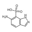 6-amino-1(2)H-indazole-7-sulfonic acid Structure