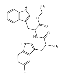 Tryptophan,N-(5-fluoro-DL-tryptophyl)-, ethyl ester, monohydrochloride, DL- (8CI) Structure